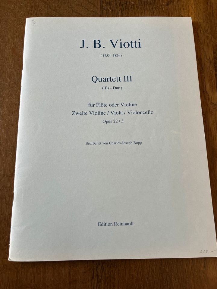 J.B.Viotti - Quartett 3 Es-Dur op.22/3 in Langenneufnach