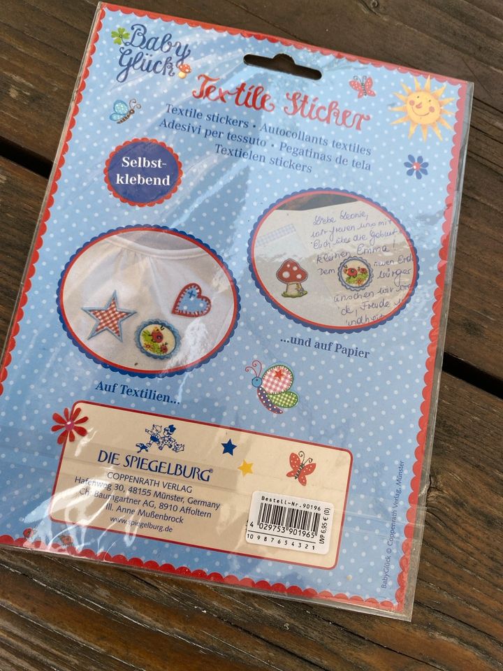 Baby Glück Textile Sticker selbstklebend a. Textilien Papier in Wielenbach