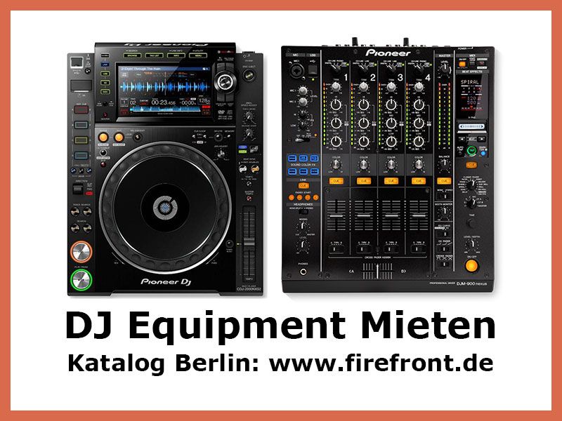 Miete / Verleih: Pioneer DJM 800 900 700 400 DJ Mischpult RENTAL in Berlin