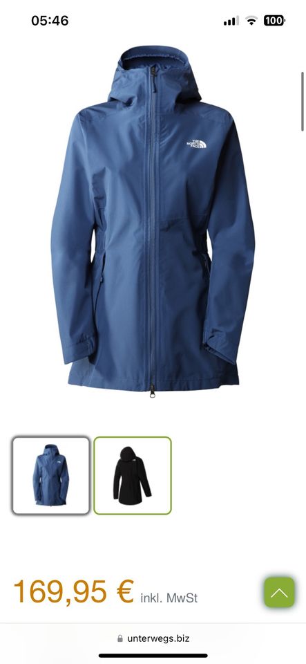 Regenjacke North Face blau wie neu, Größe M hikesteller in Herdecke