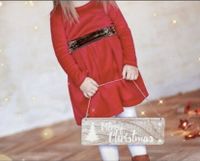 Weihnachtskleid Winterkleid rot Handmade aus Samt mit Gürtel Thüringen - Erfurt Vorschau