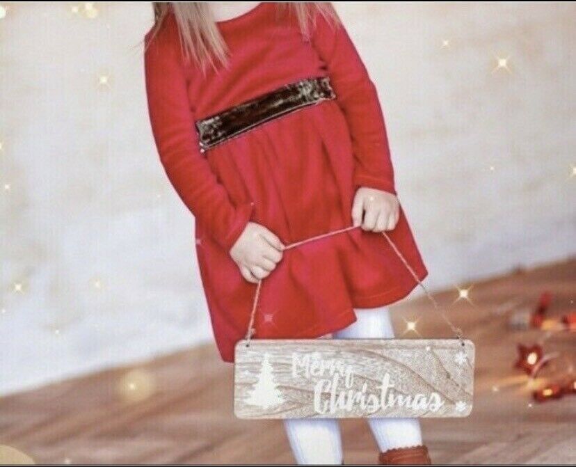 Weihnachtskleid Winterkleid rot Handmade aus Samt mit Gürtel in Erfurt