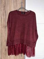 Strickpullover Tüll M Only Weinrot Sachsen - Schöneck Vorschau