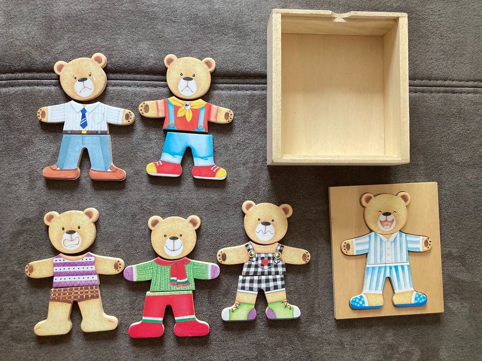 Holzspielzeug Bären Puzzle Tiere in Meckenbeuren