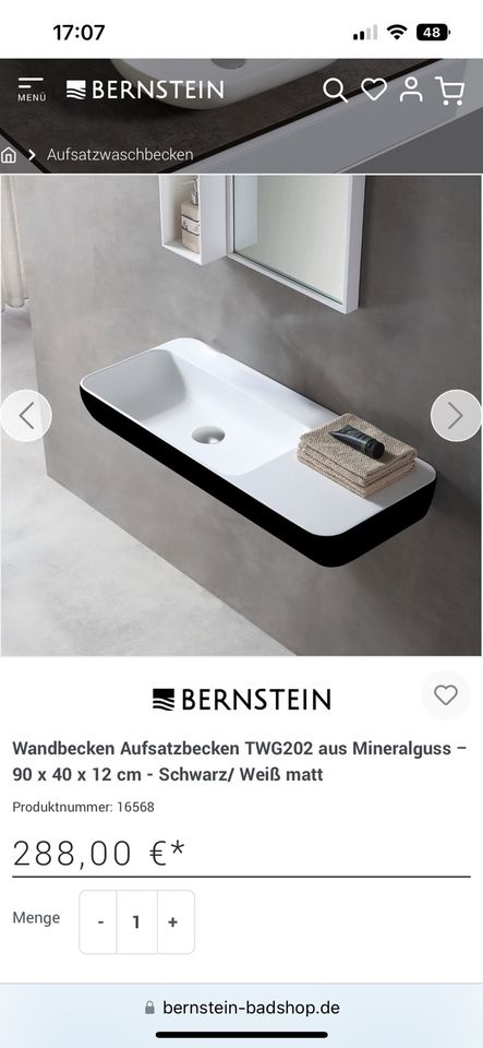 Design Waschbecken/ Aufsatzbecken Bernstein Waschtisch mit Ablage in Berlin