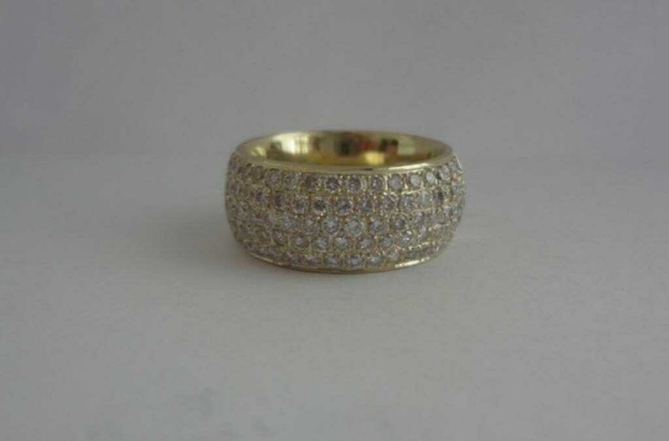 Brillant Ring 750 Gelbgold 4,12 ct VVS Memory-Ring 108 Brillanten in Geilenkirchen