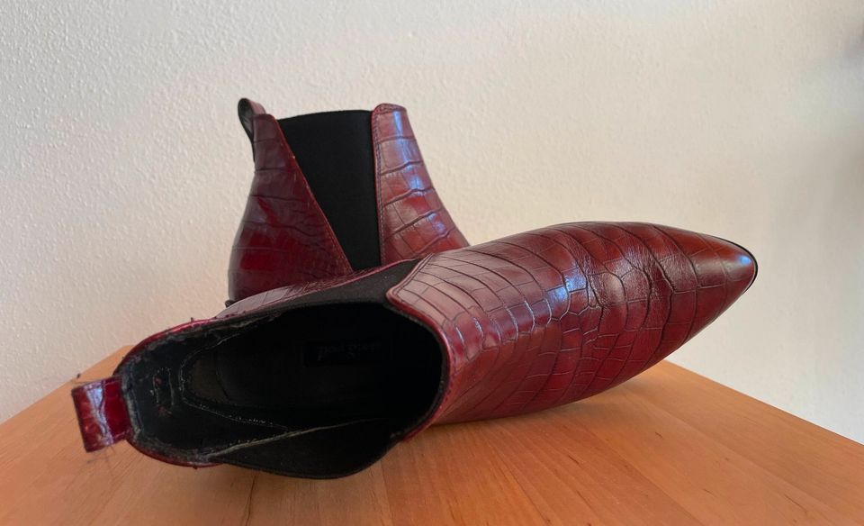Paul Green, Chelsea boots, Stiefelette, 5, 38, rot, neuwertig in Baar-Ebenhausen