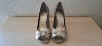 Nine West Peeptoes, High Heels, Leder, Silber,  40,5 bis 41 Frankfurt am Main - Frankfurter Berg Vorschau