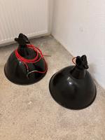 Industrie Lampen, Emaille, Fera DDR, schwarz weiß, 43cm, 2 Stück Bayern - Kempten Vorschau