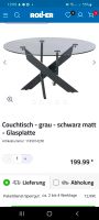 Couchtisch grau schwarz matt Glasplatte Nordrhein-Westfalen - Grevenbroich Vorschau