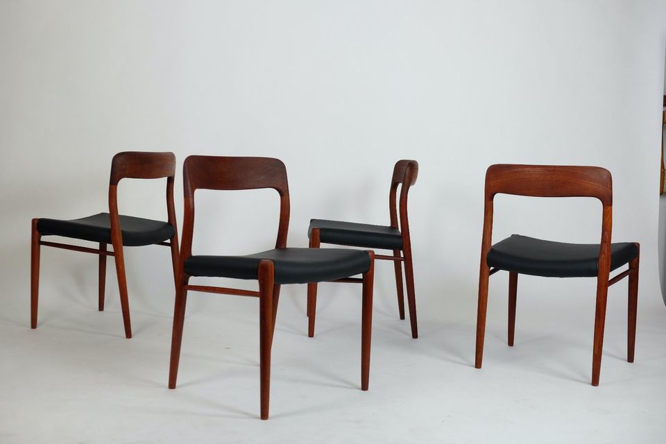 4x Niels Møller #75 Teak Stuhl Dining Chair MidCentury 60s Möller in Berlin