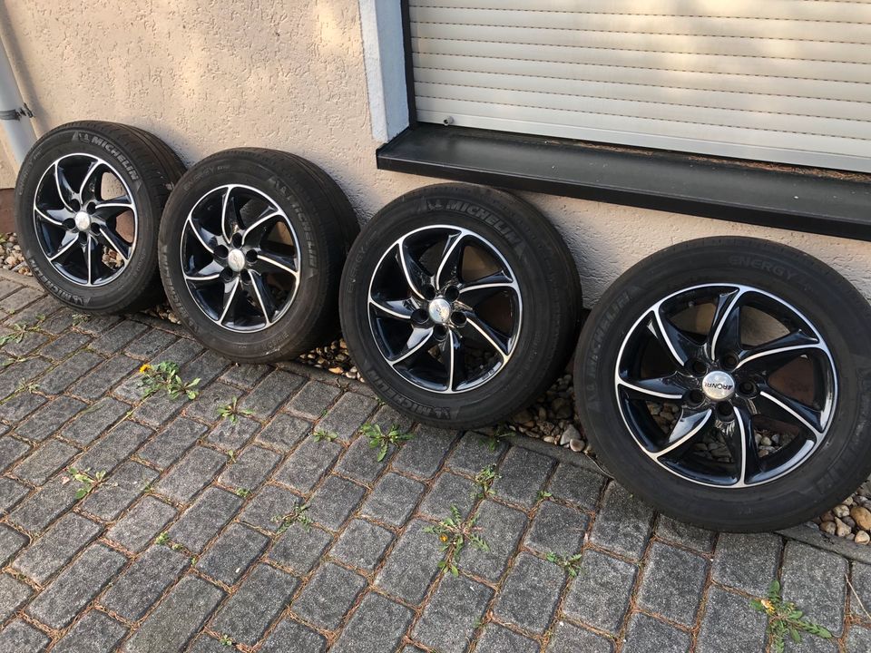 4 Stück Ronal R51 Felgen Alufelgen 16“ Jetblack Reifen Felge in Oppach