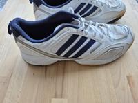 Adidas Herren Sportschuhe Hallen Tennis Farbe weiß / blau UK 12 Köln - Köln Dellbrück Vorschau