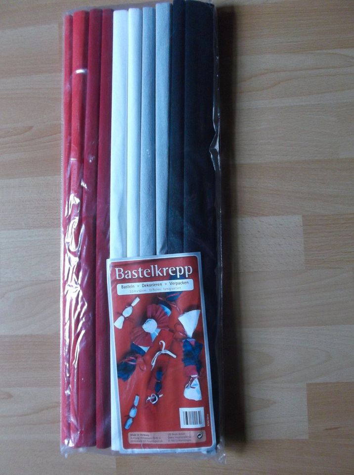 Bastel-Krepppapier-Sets je10 Rollen sortiert, 50x200cm. in Merzig