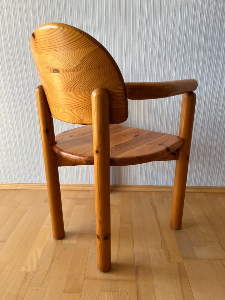 Dänisch Rainer Daumiller Holz-Stuhl 70er 80er Mid-Century Vintage in Niddatal