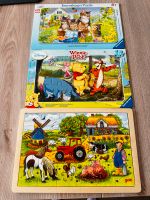 Kinder Puzzle 3+ in Holz Neuwertig 1.Hand Bergedorf - Hamburg Allermöhe  Vorschau