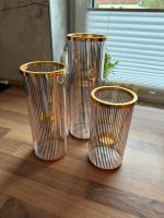 Teelichthalter 3er, Glas mit Gold von PartyLite Niedersachsen - Bovenden Vorschau