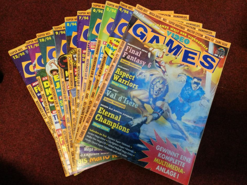 Video Games Magazin 2/94 + 4/94-12/94 (10 Ausgaben) 1994 in Blindheim