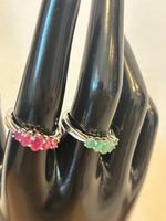 Ring Silber 925 Edelsteine Rubin Smaragd Saphir Größe 18 Nordrhein-Westfalen - Herten Vorschau