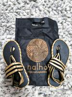 Espandrilles Nalho Sandalen Größe 37 bequem schwarz gold Nordrhein-Westfalen - Wülfrath Vorschau