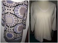 Boden 18 Stretch Print Longsleeve + Marc O`Polo 42 weißes Shirt Bayern - Mühlhausen i.d. Oberpfalz Vorschau