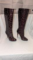 Sebastian Italy Vero Cuoio echt Lackleder High Heel Stiefel Gr.39 Hessen - Bad Camberg Vorschau