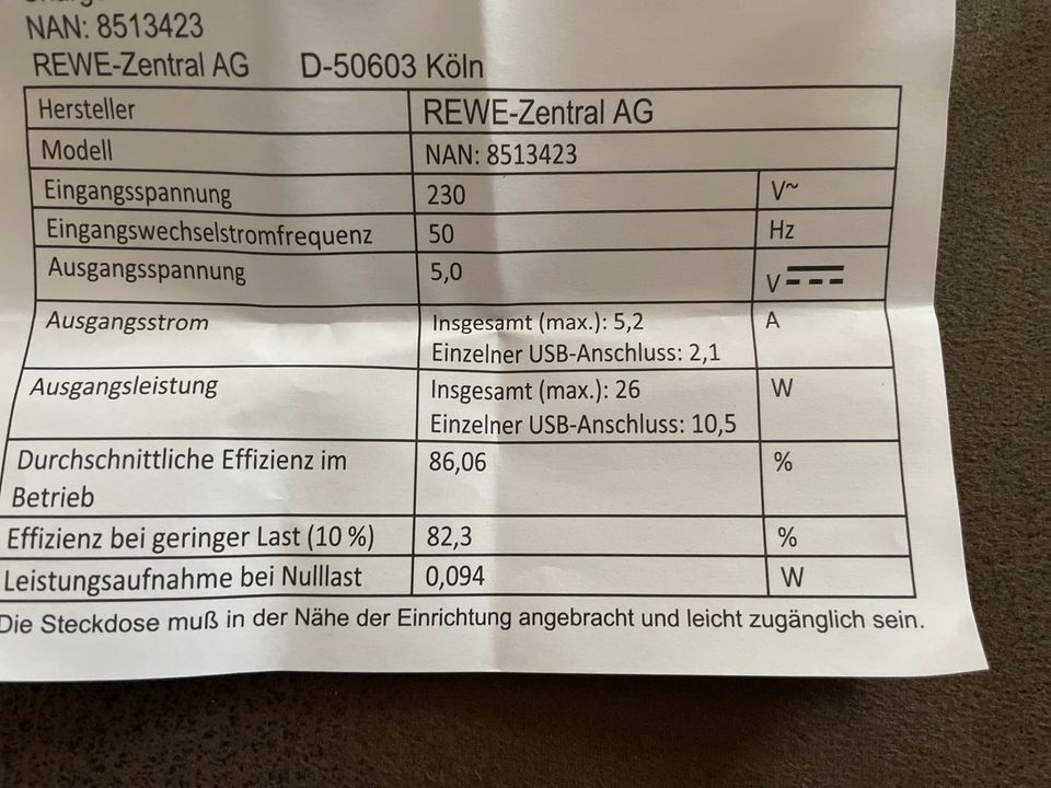 4 Fach USB Ladestation 5,2 A Ladegerät mehrfach Steckdose power in Hauzenberg