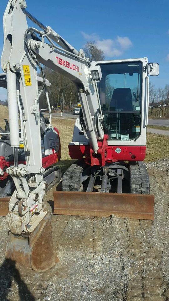 Takeuchi Minibagger 1.7-2.8 to zu vermieten /mieten in Aulendorf