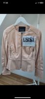 Guess Lederjacke neu Rosé/Lachs Gr. S/XS goldener Reißverschluss Hessen - Büdingen Vorschau