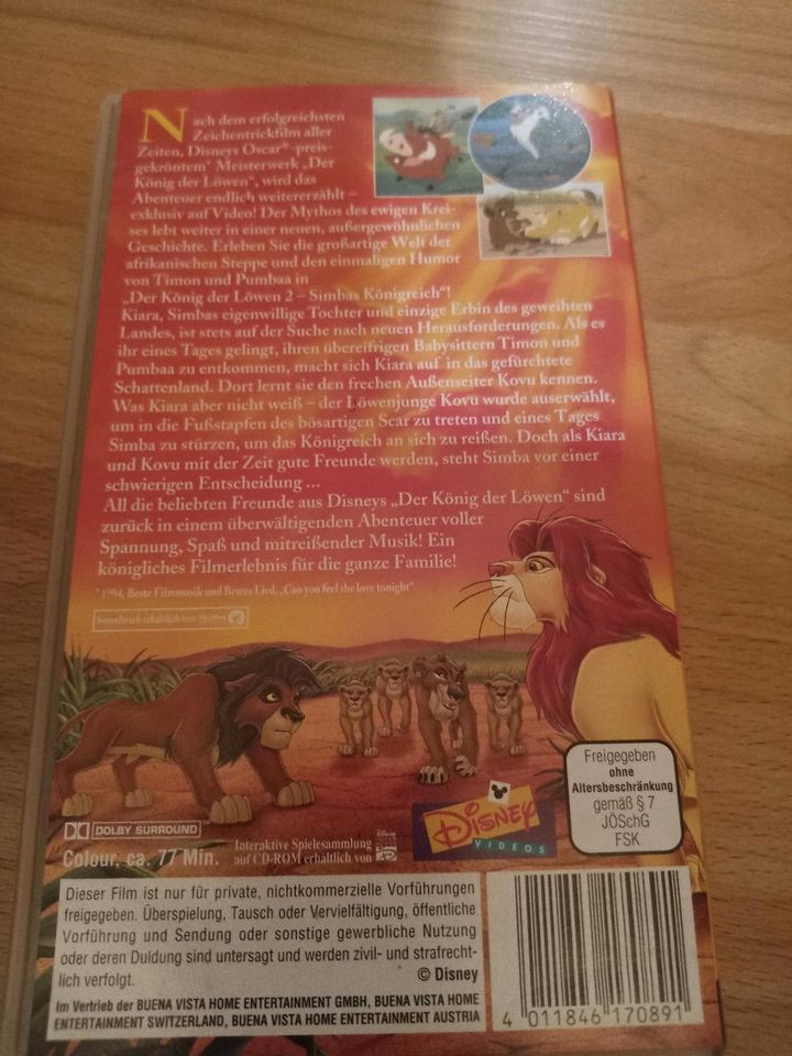 Walt Disneys  "König der Löwen" Teil 1und Teil 2  VHS in Abtsgmünd