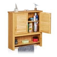 wall cabinet lamell Hängeschrank Bambus Schrank 66 x 62 x 20cm Hessen - Neukirchen Vorschau