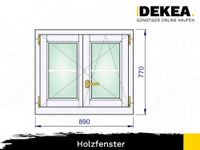 Holzfenster 890 x 770 mm Doppelflügelfenster nach Maß Flügelfenster mit Sprossen Fesnter Holz Zweifachverglasung optional mit Außenrolladen Dresden - Innere Altstadt Vorschau