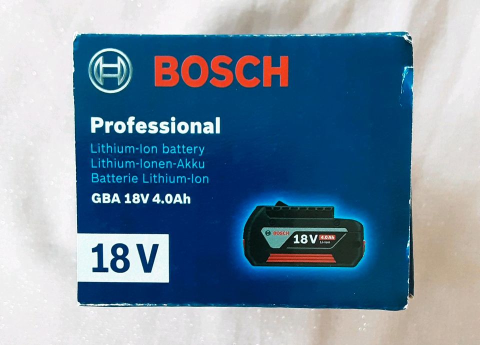 Bosch Professional Lithium-Ion-Akku 18V 4.0 Ah neu im Karton in Nürnberg (Mittelfr)