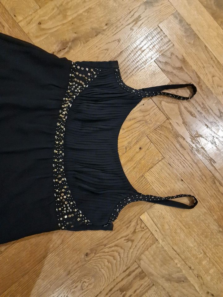 Esprit cocktail Kleid Mini empire schwarz Perlen Gr M in München