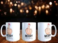 Merry Christmas Tasse Mittelfinger Weihnachten Hessen - Hungen Vorschau