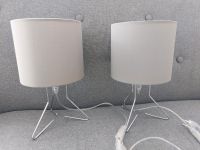 2 LED Tischleuchten grau Textil-Lampenschirm Bayern - Tettenweis Vorschau