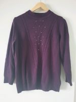 Pullover Pulli lila mit Glitzersteinchen M 40 Sachsen-Anhalt - Magdeburg Vorschau