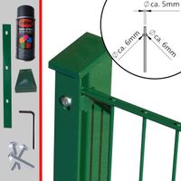 55 m Doppelstabmattenzaun 830 mm 6/5/6 Grün. Abdeckleiste Nr.204 Nordrhein-Westfalen - Lübbecke  Vorschau