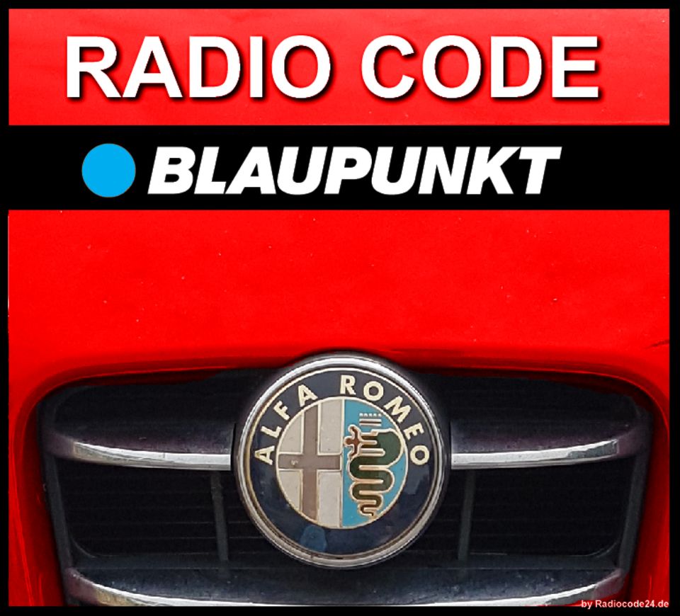 Radio Code für Alfa Romeo Bosch Blaupunkt Becker Continental in Hamburg