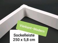 MDF-Sockelleiste 58mm Vierkant-Leiste weiß-9016 Fuß-Leiste für Laminat Parkett Vinyl-Boden Ecken Verbinder Holz-Leiste Nordrhein-Westfalen - Augustdorf Vorschau