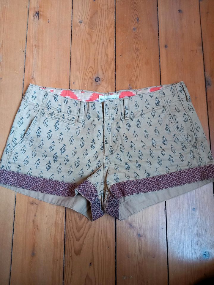 Ralph Lauren Demin&Supply kurze Hose Shorts beige Muster M S in Düsseldorf