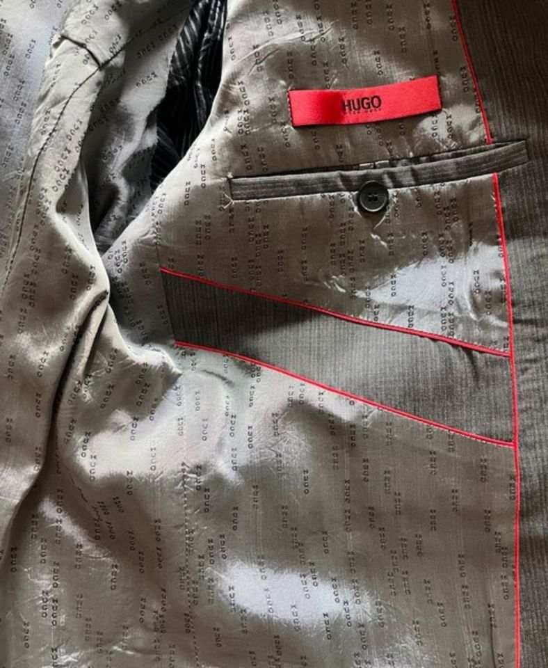 HUGO BOSS Sacko, Größe 98, Slim Fit, hellgrau, Anzug Oberteil in Dresden