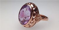 Antiker russischer Amethyst 583 Gold (585) Ring 14k Art Déco 55 Niedersachsen - Reinstorf Vorschau