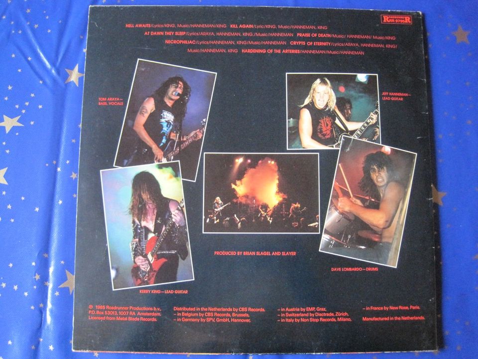 Slayer Orig. LPs Hell Awaits, Show No Mercy, Haunting The Chapel in Kraichtal