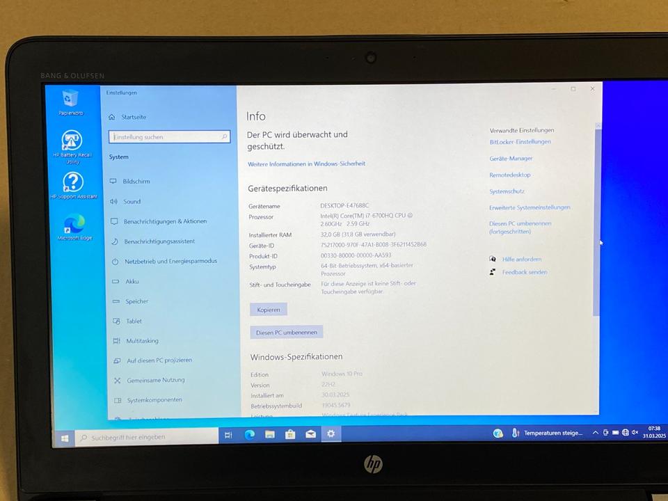 HP ZBook 15 G3 Core i7-6700HQ 32GB RAM 768GB SSD Quadro M1000M in Markneukirchen