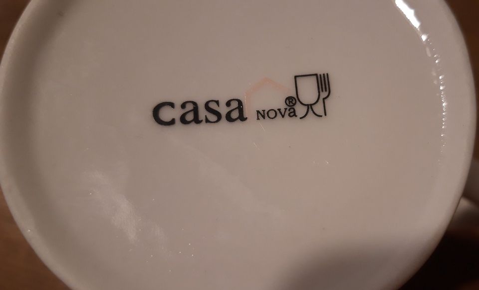 CASA NOVA - Kaffeetasse / Pott, Weiß-Rot in Berlin