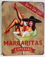 Blechschild Frau Margaritas Especial Pin Up Girl 25x20 NEU Niedersachsen - Bissendorf Vorschau