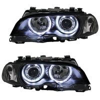 Scheinwerfer LED Angel Eyes für BMW E46 Coupe Cabrio Schwarz Brandenburg - Werneuchen Vorschau