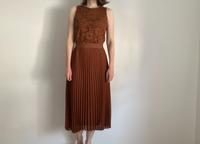 Hallhuber Donna Midi Kleid Spitze Plissee braun zimt 34 XS Baden-Württemberg - Karlsruhe Vorschau