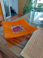 Vitrum Glasschale handmade orange mit Decor Baden-Württemberg - Bietigheim-Bissingen Vorschau